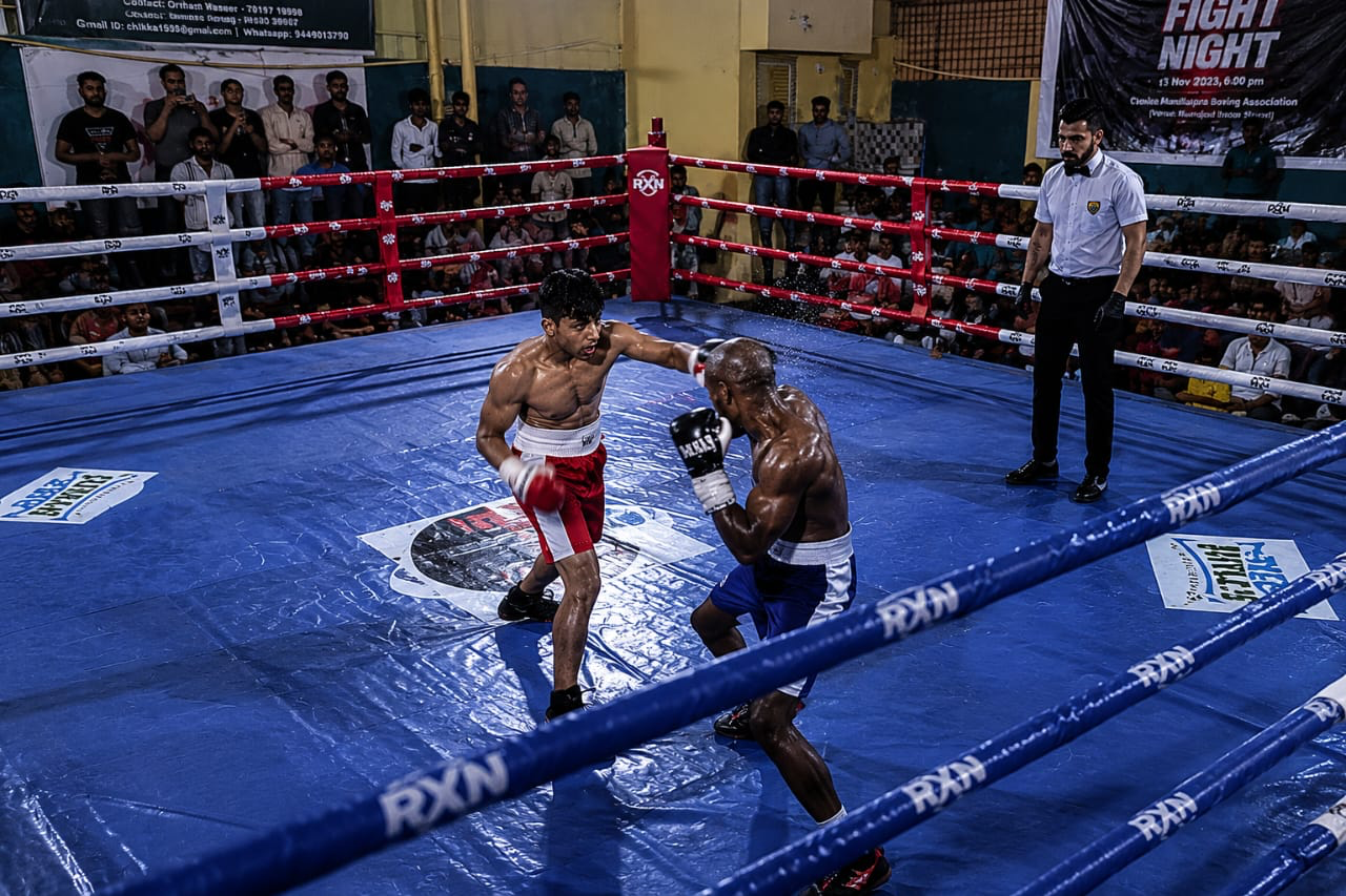 Head Coach Gautham.R competing in the boxing ring